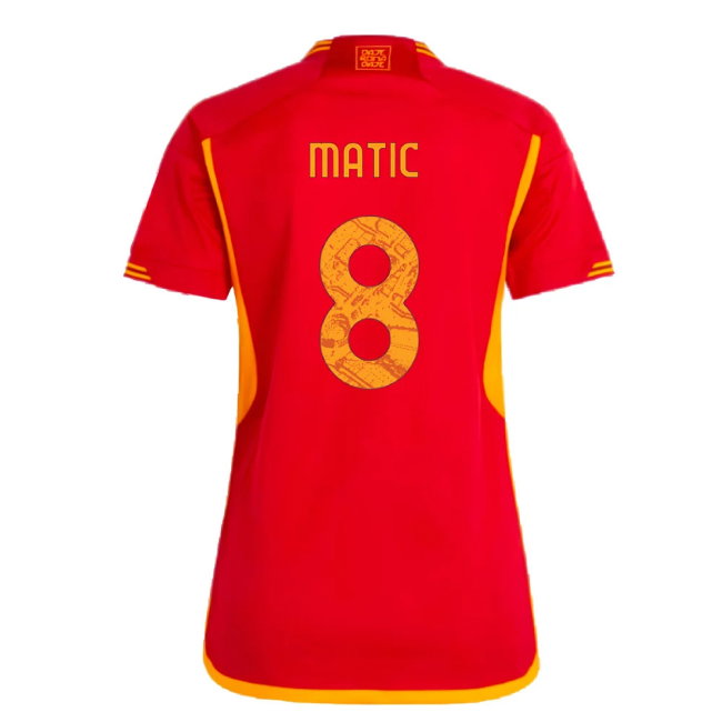 2023-2024 Roma Home Shirt (Ladies) (MATIC 8)-SoccerKits Hub | Buy Soccer Jerseys Online